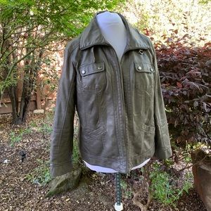 American Rag Cie Gray Moto Jacket Vegan Leather 1X